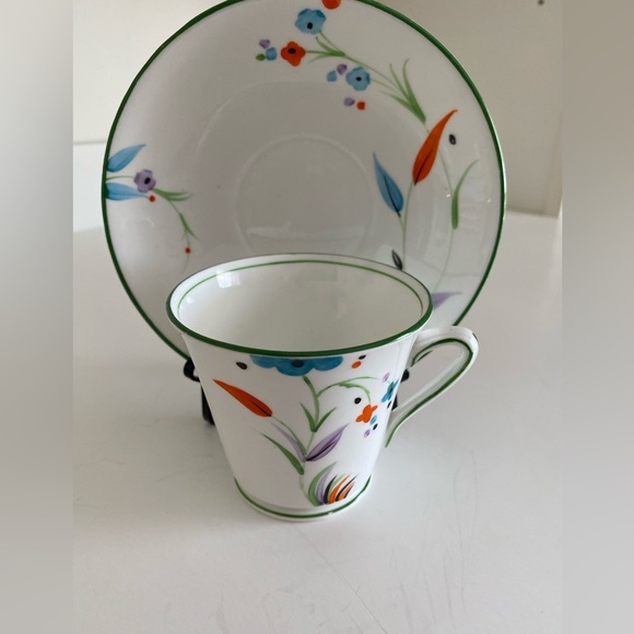 EUC Vtg Phoenix Bone China Teacup and Saucer in Art Deco Style - Picture 2 of 7